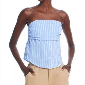 Grey Lab Strapless Striped Shirt